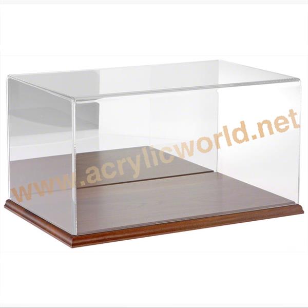 clear acrylic display box with wooden box 